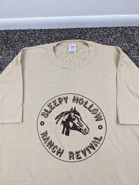 Vintage Sleepy Hollow Ranch Revival Shirt Country Music Jerzees Mens XL USA Made